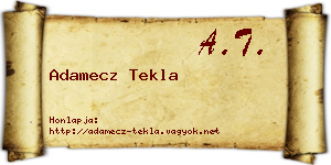 Adamecz Tekla névjegykártya